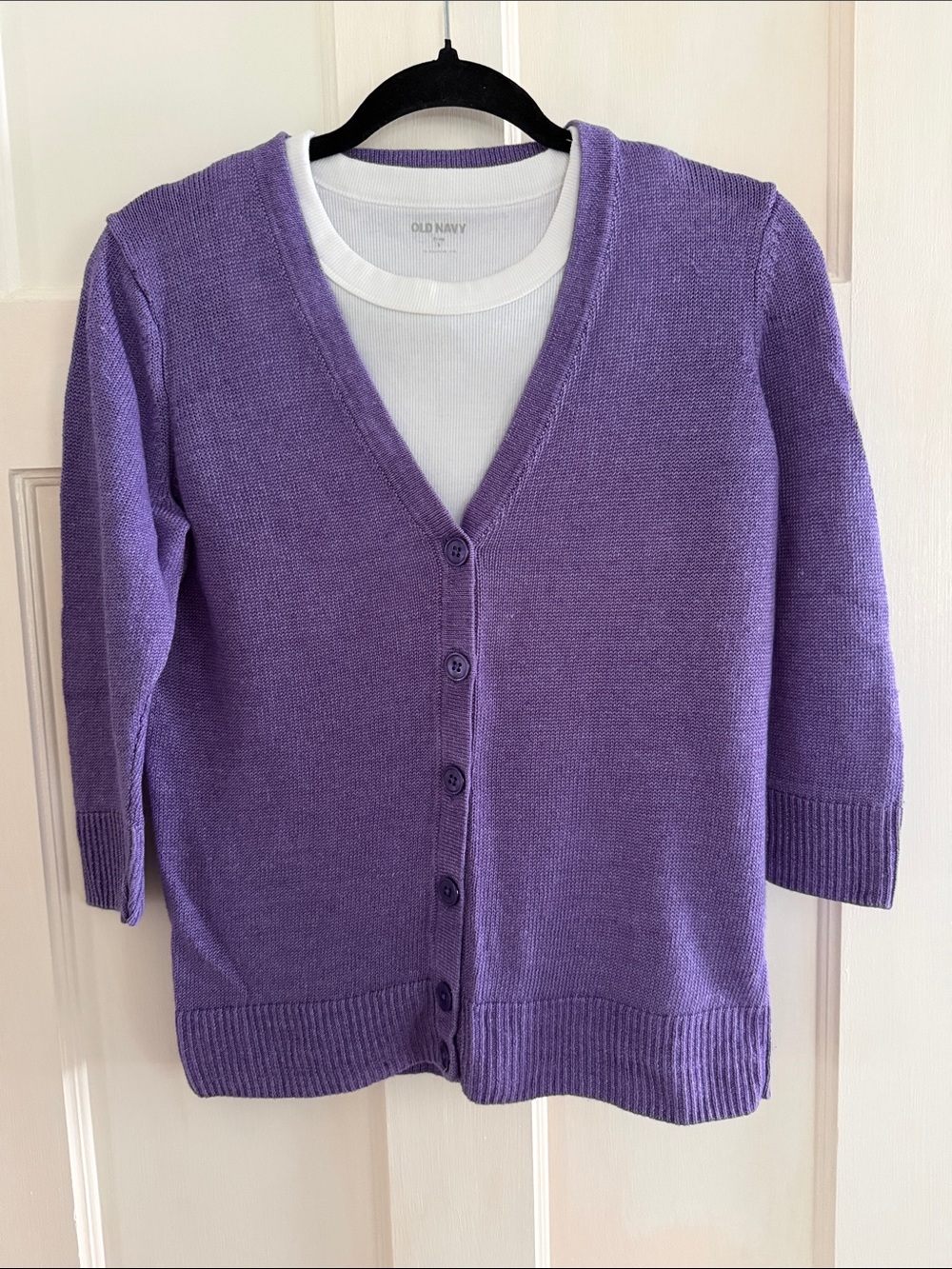 Talbots petite purple linen cardigan. Size S petite. NWOT.